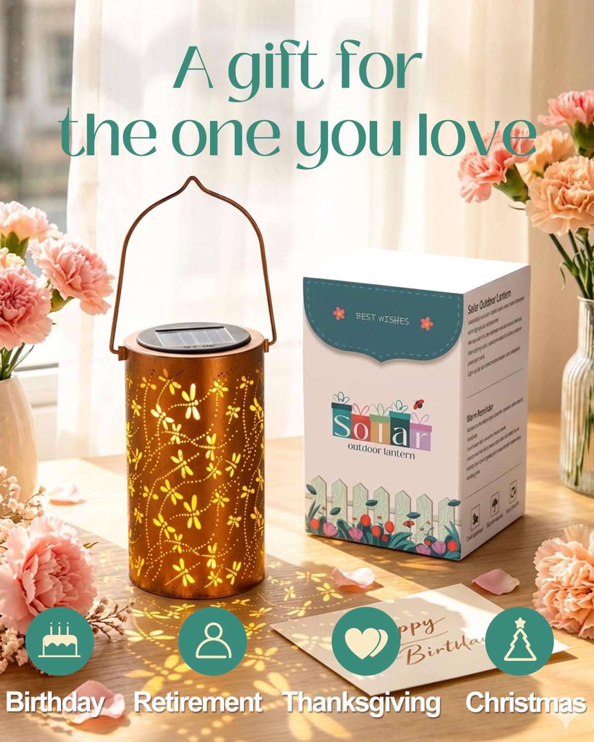 Dragonfly Solar Lantern – Unique Garden Gift for Mom, Grandma & Nature Lovers