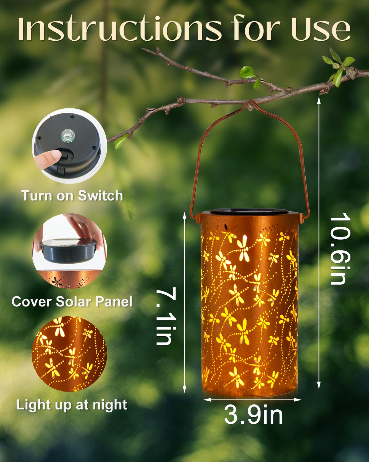 Dragonfly Solar Lantern – Unique Garden Gift for Mom, Grandma & Nature Lovers Secondary image