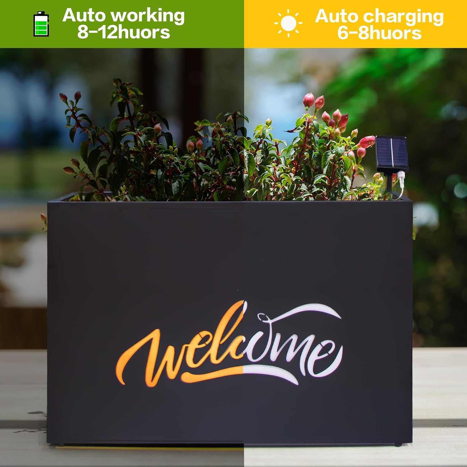 Modern LED Metal Planter Box for Garden & Patio Secondary image