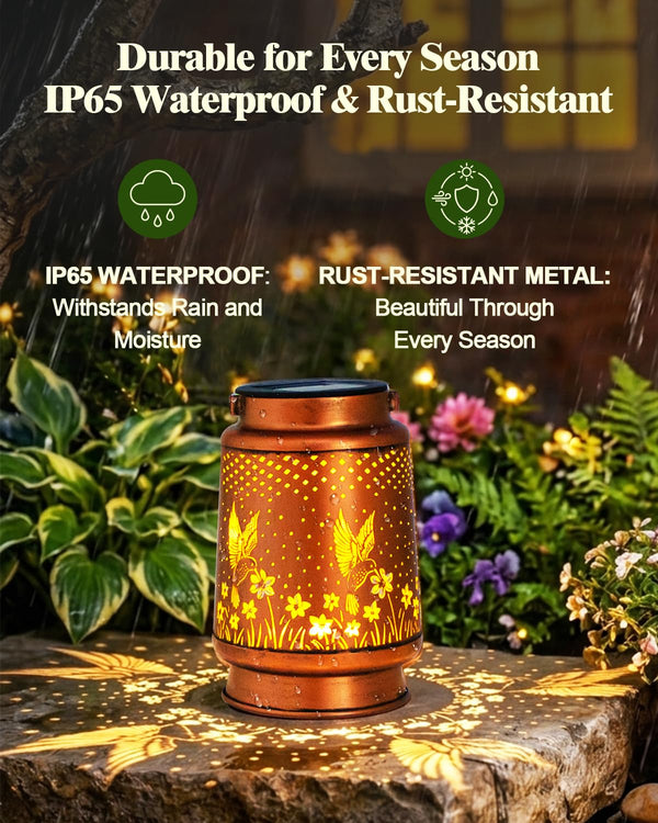 Hummingbird Solar Lantern for Garden, Patio & Outdoor Decor