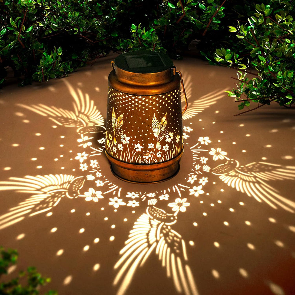 Hummingbird Solar Lantern for Garden, Patio & Outdoor Decor