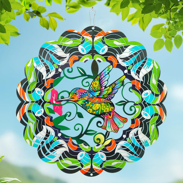 Butterfly Metal Wind Spinners - Butterfly Gifts for Women Mom Grandma Wife, Hanging Wind Spinner for Outdoor & Indoor Decorations, 12 inch for Ornament