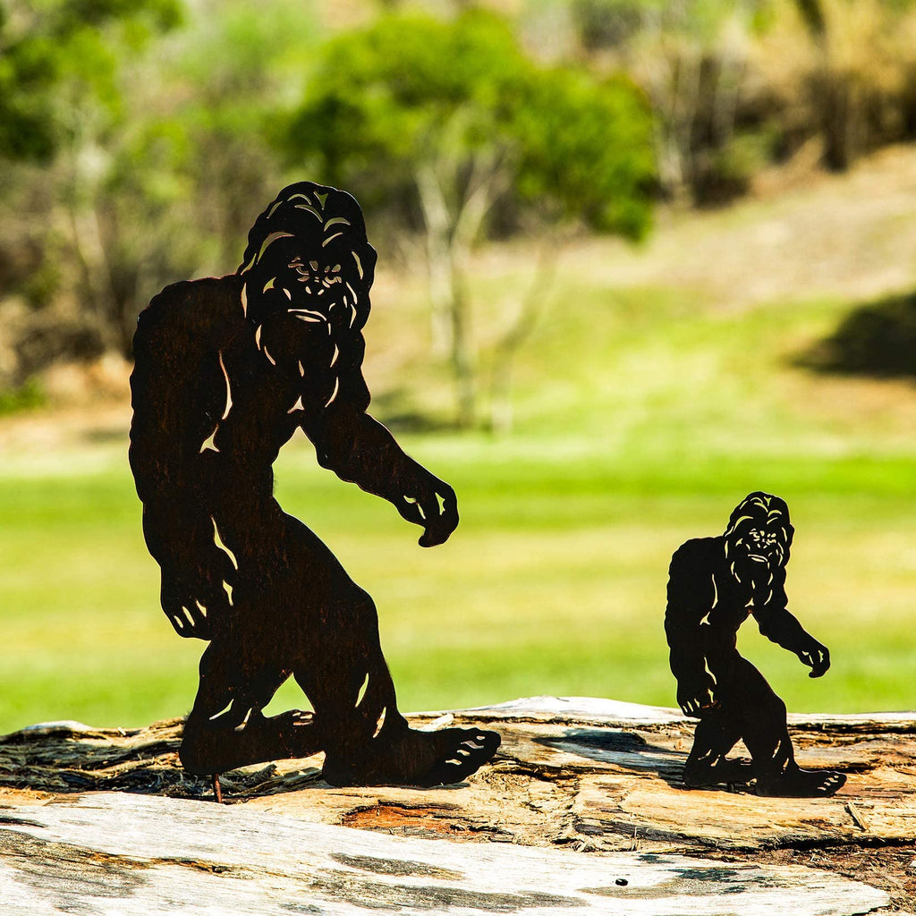 Bigfoot Metal Garden Stakes, Sasquatch Yard Decor