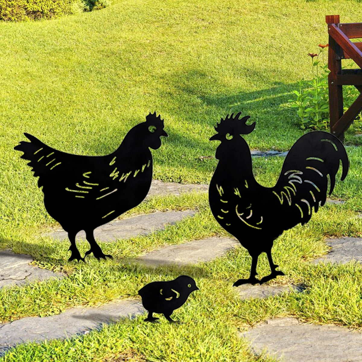 Bigfoot Metal Garden Stakes, Sasquatch Yard Decor