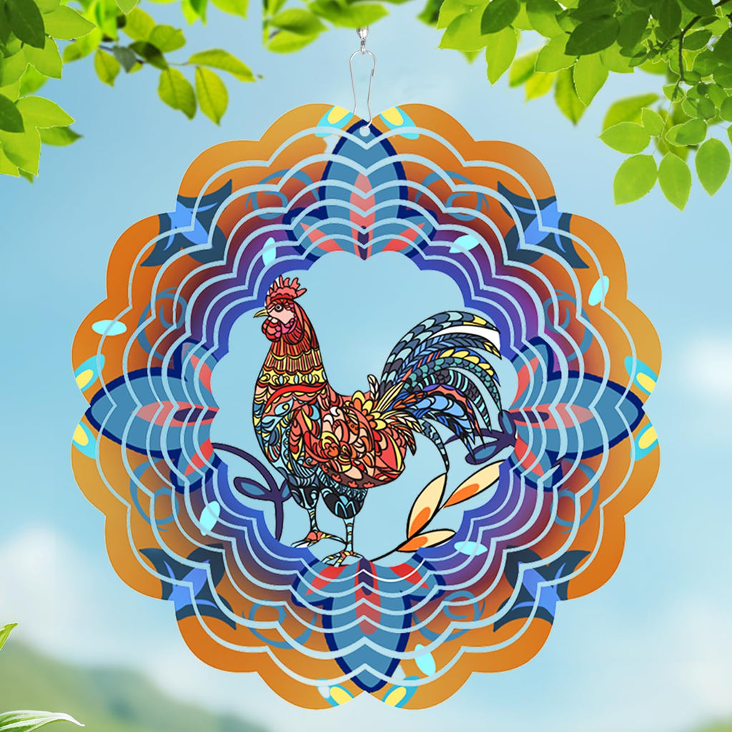 Butterfly Metal Wind Spinners - Butterfly Gifts for Women Mom Grandma Wife, Hanging Animations Wind Spinner for Outdoor & Indoor Decorations, 12 inch for Ornament Gifts